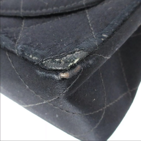 💜CHANEL Mini Matelasse Chain Shoulder Crossbody Bag Satin - Picture 6 of 12